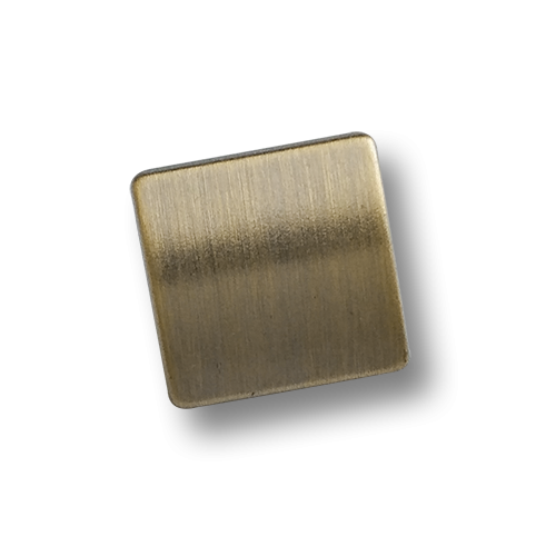 www.knopfparadies.de - 6855hg - Blass gold- bis silberfarbene Metallknöpfe in viereckiger, eleganter Form